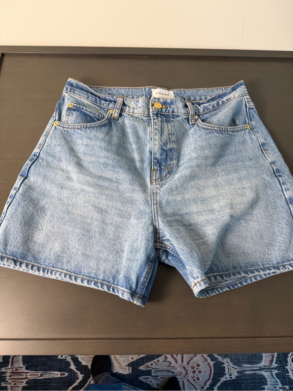 Frame Denim Light Blue High-Rise Jeans Shorts - Picture 5 of 12